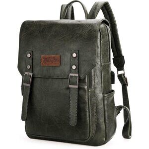 Women and Men Vegan Leather Travel Laptop Backpack Wrangler bag